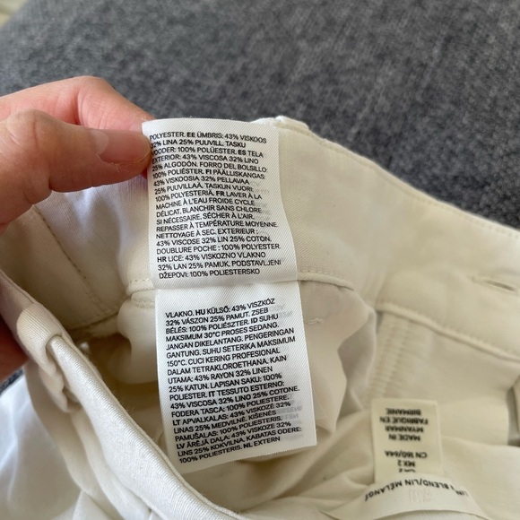 H&M Women's White Linen Shorts - Picture 4 of 5